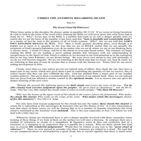 Part 51. The Great Cloud Of Witnesses!  