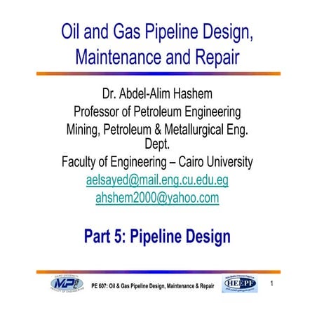 Part 5 structural design of pipelines