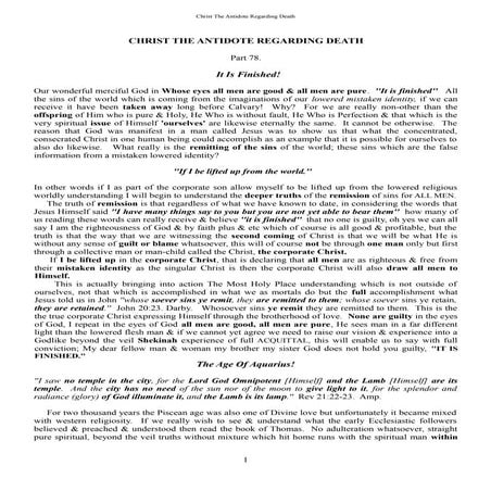 Part 78 It Is Finished!  