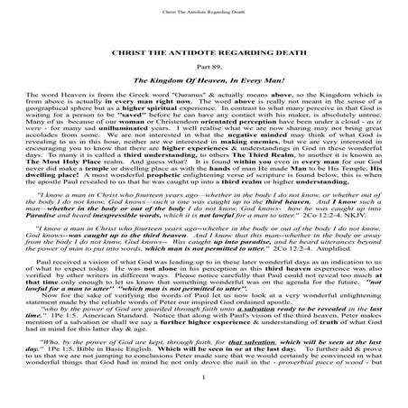 Part 89 the kingdom of heaven,in every man!