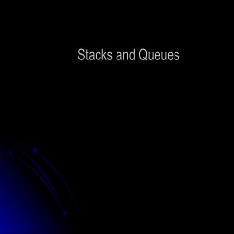 Data Structures- Part8 stacks and queues | PPT