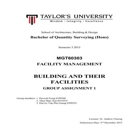 Building and Facility report