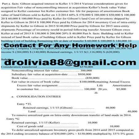 Part a. facts Gibson acquired interest in Keller 112014 Various co.pdf