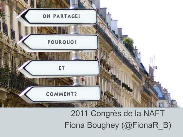 On partage! – pouquoi et comment