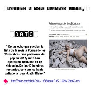 Sexismo y pop: material didáctico. 