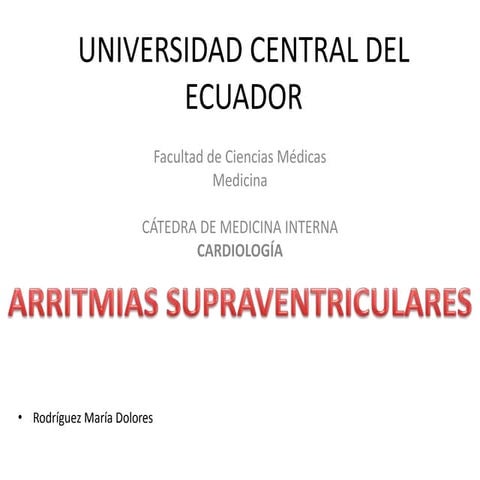 Arritmias supraventriculares