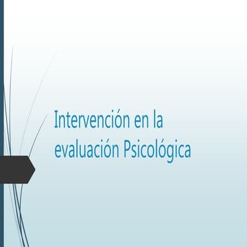 Evaluación Psicológica