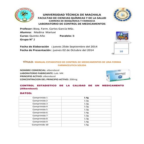 manual-Parte estadistica medicamento albendazol