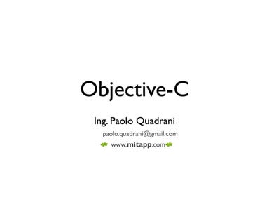 Parte II   Objective C