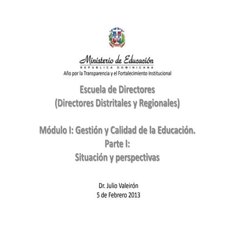 Parte i situación y perspectiva de la educación dominicana versión 02
