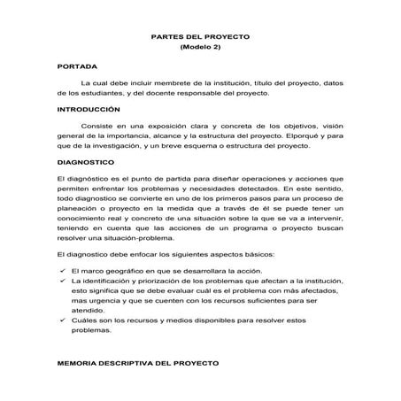 Partes del proyecto, conclusión 