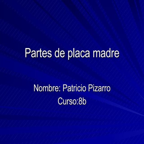 Partes De Placa Madre