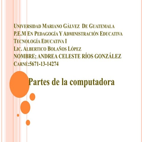Partes de la computadora