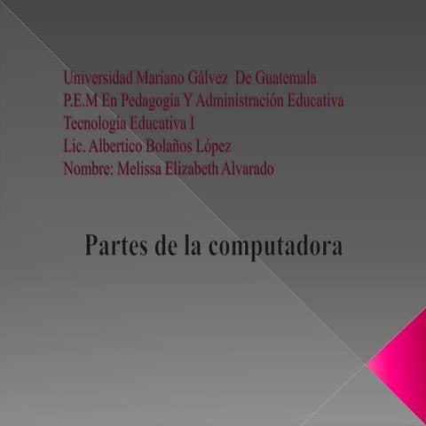 Partes de la computadora