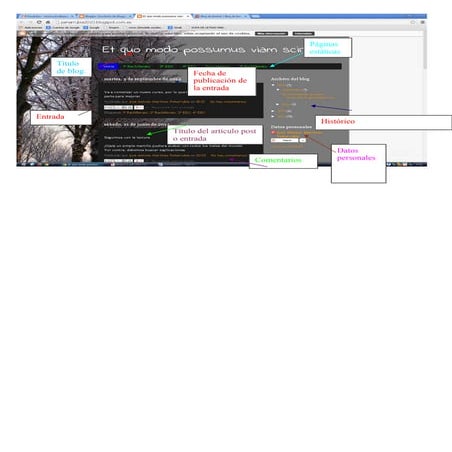 Partes de un blog. | DOCX