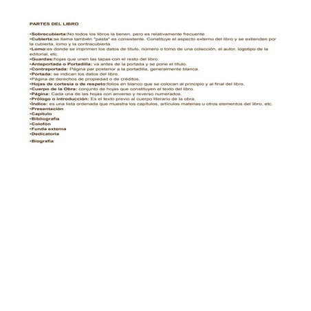 Partes del libro