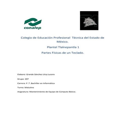 Partes del teclado