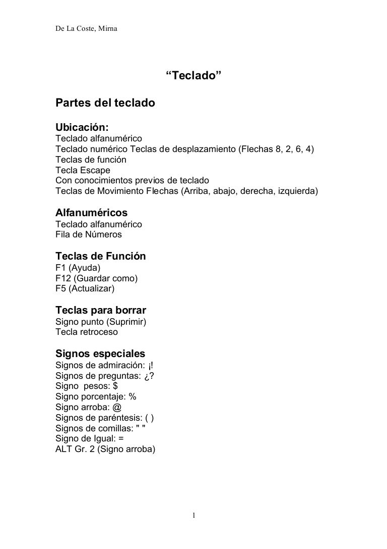Como Se Cierra El Signo De Interrogacion En El Teclado Partes del teclado y jaws
