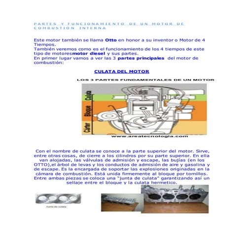 Partes de motror de combustion interna