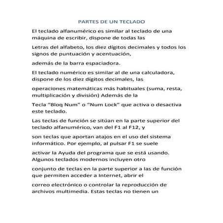 Partes de un teclado