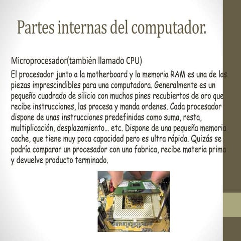 Partes internas del computador