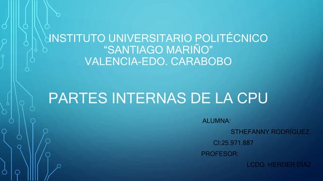 Partes internas del cpu