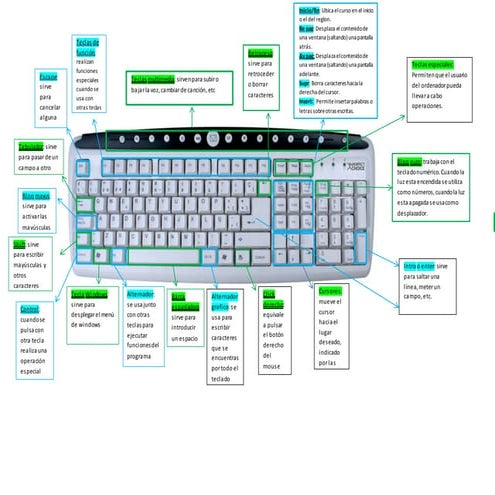Partes principaless teclado  word
