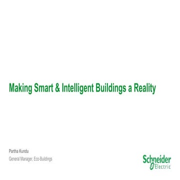 Making Smart & Intelligent Buildings a Reality