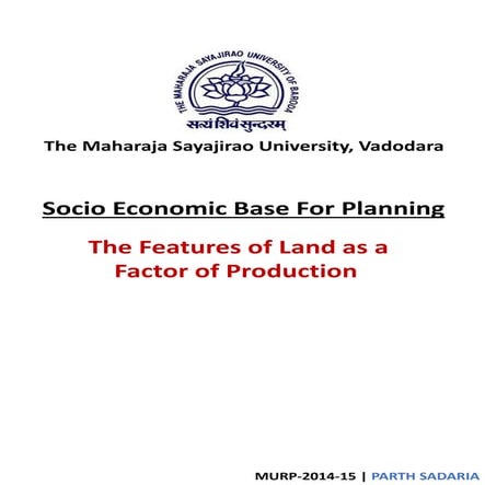 Land as a factor of production | PPTX