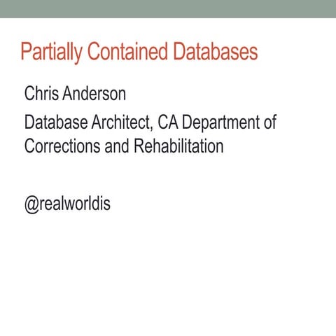 Partially Contained Databases in SQL Server 2012+