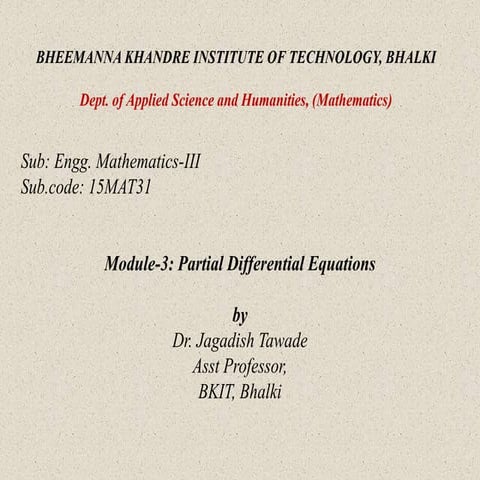 Partial differential equations