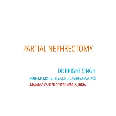 Partial nephrectomy 