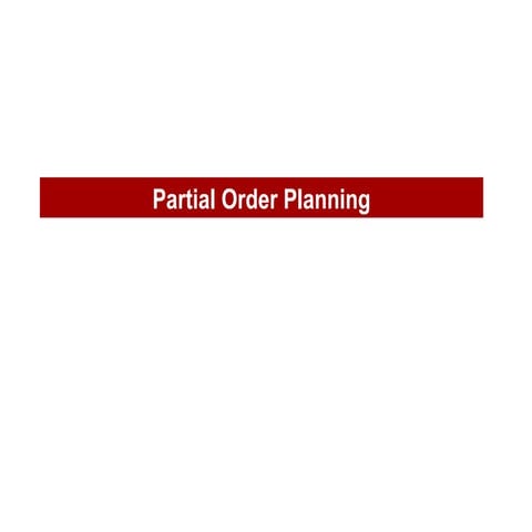 Comprehensive Overview of Partial Order and Hierarchical Planning ...