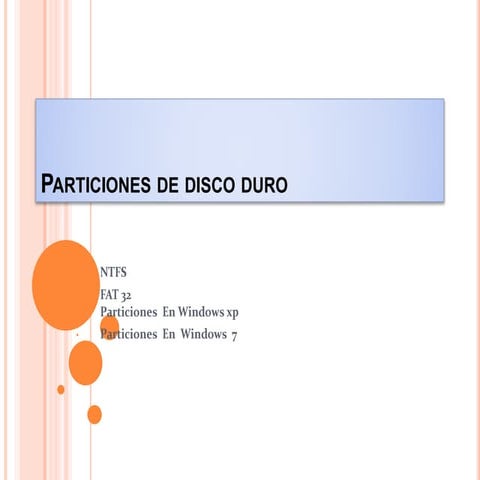 Particion del disco duro (Practica 22) | PPTX