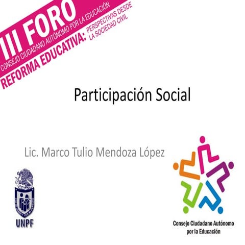 Participación social (unpf)