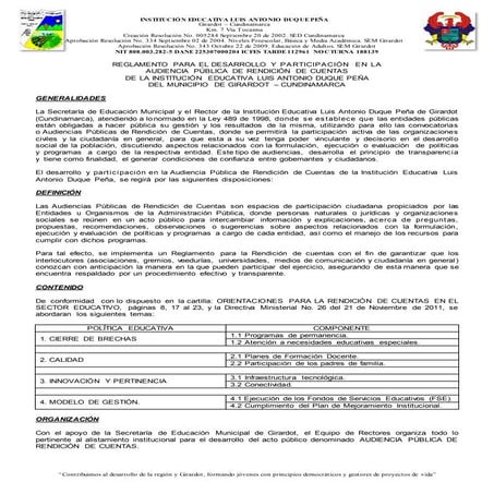 Participacion en la audiencia publica