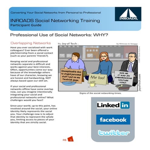 Participant Guide for INROADS Social Networking Training