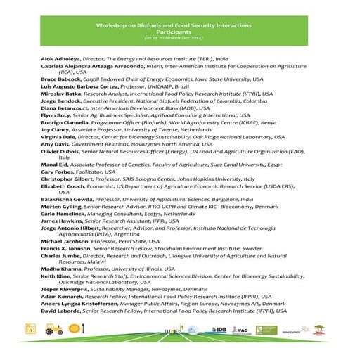 Participants list 12 1-14