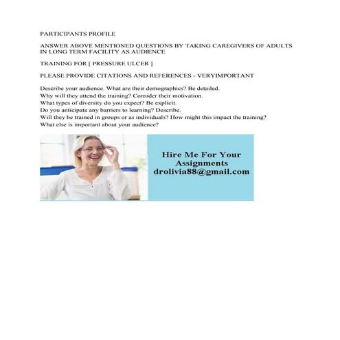 PARTICIPANTS PROFILE  ANSWER ABOVE MENTIONED QUESTIONS  BY TAKING CARE.docx