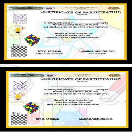 certificate of participation