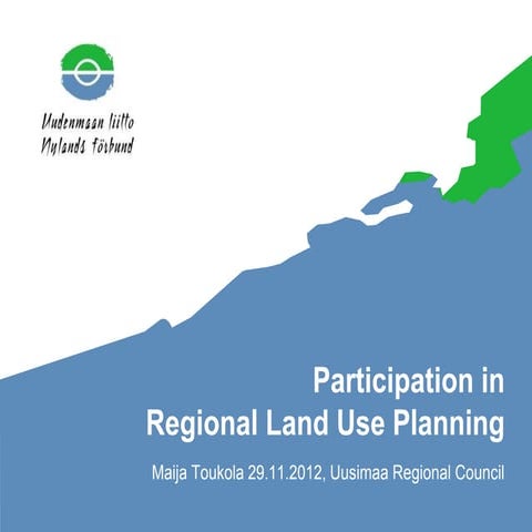 Participation in land use planning Lecture at Aalto University Master Program