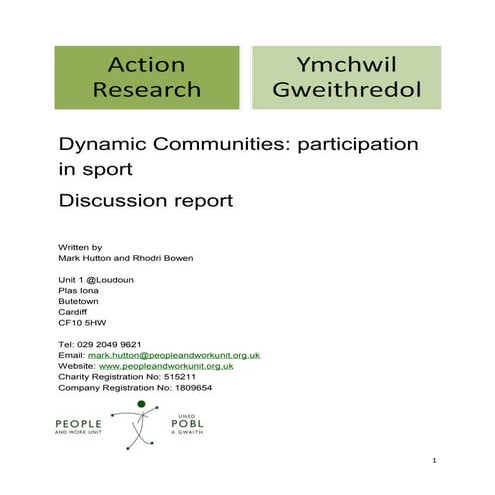 Participation in sport and physical activity | PPTX