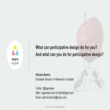 What Can Participative design do for you and what you can do for participativ...