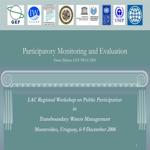 Participatory Monitoring and Evlaution