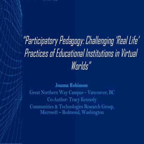 “Participatory Pedagogy: Challenging Real Life Practices of Educational Insti...