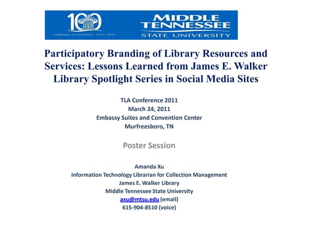 Participatory Branding of Library C...