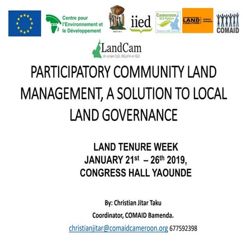 Participatory community land management, a solution to local land governance