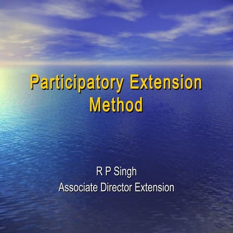 Participatory extension method