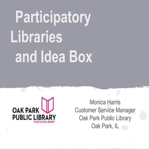 Participatory Libraries and Idea Box | PDF