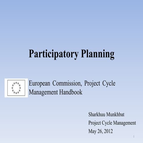 Participatory planning